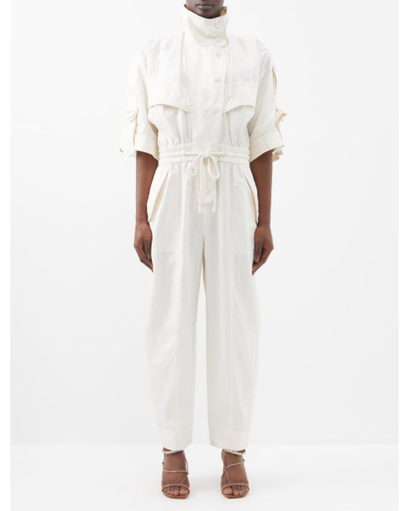 Zimmermann Damen High Tide Linen Utility Jumpsuit