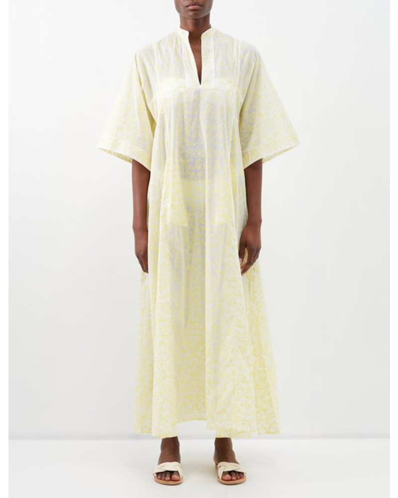 Thierry Colson Damen Rachel Floral-print Cotton Kaftan