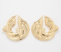 Twisted Bird Gold-plated Hoop Earrings