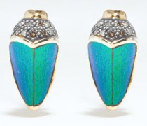 Scarab Diamond & 18kt Gold Stud Earrings