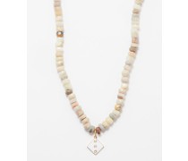 Dice-charm Opal & 14kt Gold Necklace