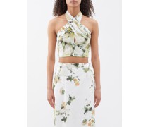 Vacation Luna Linen Halterneck Top