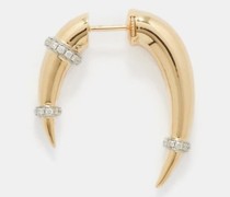 Horn Diamond & 14kt Gold Single Earring