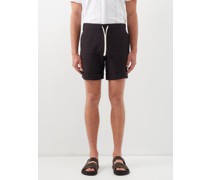 Slubbed Linen-poplin Shorts