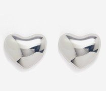 Voluptuous Heart Small Sterling-silver Earrings