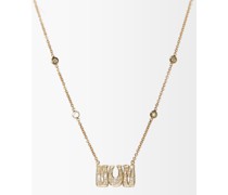 Mum Diamond & 14kt Gold Necklace