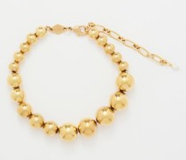 Goldie Beaded 18kt Gold-plated Bracelet