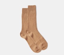 Waddington Ribbed Cashmere-blend Socks