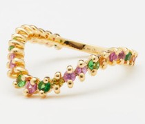 Rainbow Sapphire & 18kt Gold Ring