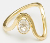 Trace Diamond & 18kt Gold Ring