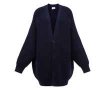 Chunky Rib Knit Responsible Merino Wool Cardigan