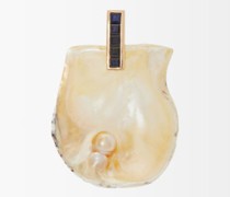 Sapphire, Mother Of Pearl & 18kt Rose Gold Charm