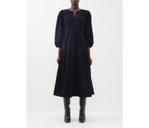 Erica Belted Corduroy Midi Dress