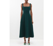 Shilow Square-neck Crepe Midi Dress