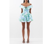 Off-the-shoulder Cotton-blend Mini Dress