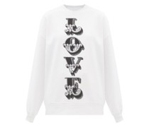 Love-print Recycled Cotton-blend Sweatshirt