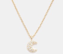 Diamond Moon Diamond & 14kt Gold Necklace