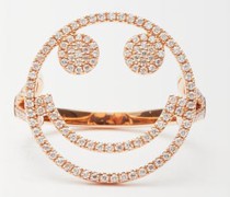 Smile Diamond & 18kt Rose-gold Ring