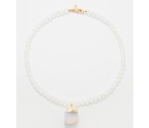 Moonstone, Opalite & 18kt Gold-plated Necklace