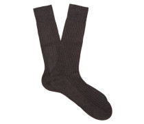Danvers Ribbed-knit Cotton-blend Socks
