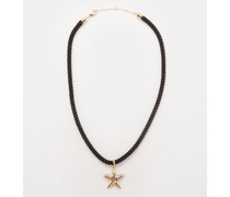 Starfish Diamond, Sapphire & 9kt Gold Necklace