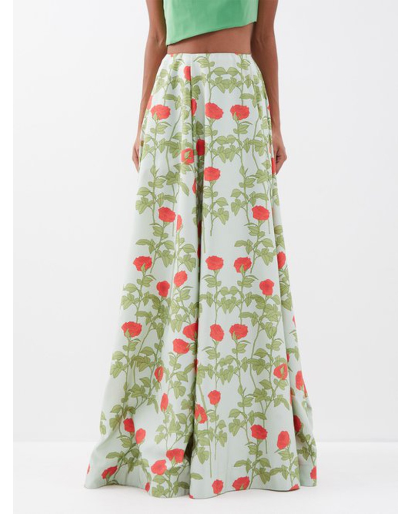 BERNADETTE Damen Kennedy Rose-print Crepe Maxi Skirt BERNADETTE Damen Kennedy Rose-print Crepe Maxi Skirt