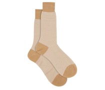 Fabian Herringbone Cotton-lisle Blend Socks