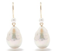 Pearl & 14kt Gold Drop Earrings