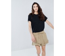 Patch Pocket Drawstring Cotton-blend Shorts