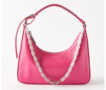 Moon Small Cutout Leather Shoulder Bag