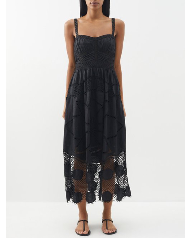 Ulla Johnson Damen Juno Floral-embroidered Linen Dress