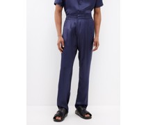 Conrad Pleated Satin Trousers