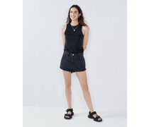 Rivet Cut-off Organic Cotton Denim Shorts