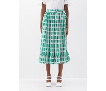 Johan Printed Cotton-lawn Midi Skirt