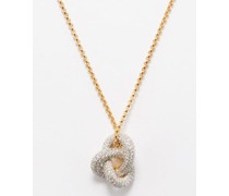 Crystal-knot 14kt Gold-vermeil Necklace