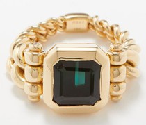 Equinox Diamond, Tourmaline & 18kt Gold Ring