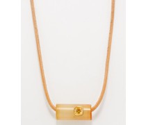 Agate, Citrine & 18kt Rose Gold Necklace