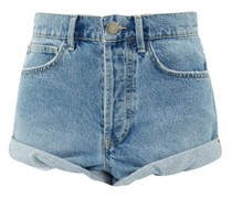 Rivet Cut-off Denim Shorts