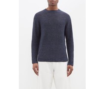 Moss-stitch Linen Sweater