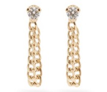 Diamond & 14kt Gold Drop Earrings