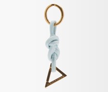 Triangular Knotted Leather Key Ring
