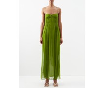 Bustier Silk-georgette Maxi Dress