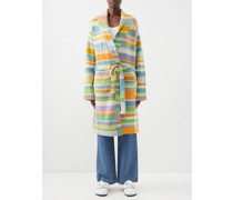 Cardigan en cachemire rayé
