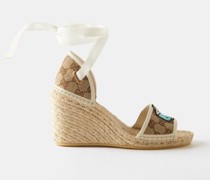 X Pikarar Gg-supreme Canvas Wedge Espadrilles