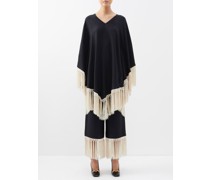 Gloria Fringed Crepe Kaftan Dress