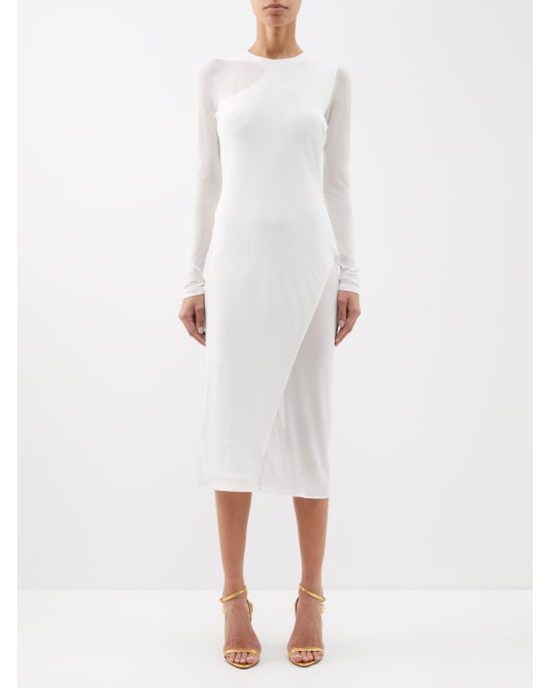 Tom Ford Damen Sheer-panel Jersey-crepe Dress