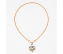 Coco Heart Diamond, 14kt Gold & 18kt Gold Necklace