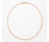 Rally Cubic Zirconia & Gold-plated Tennis Necklace