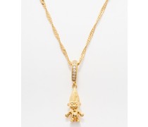 Troll Crystal & 18kt Gold-plated Necklace