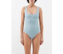 Palm Springs Reversible Scalloped-edge Swimsuit